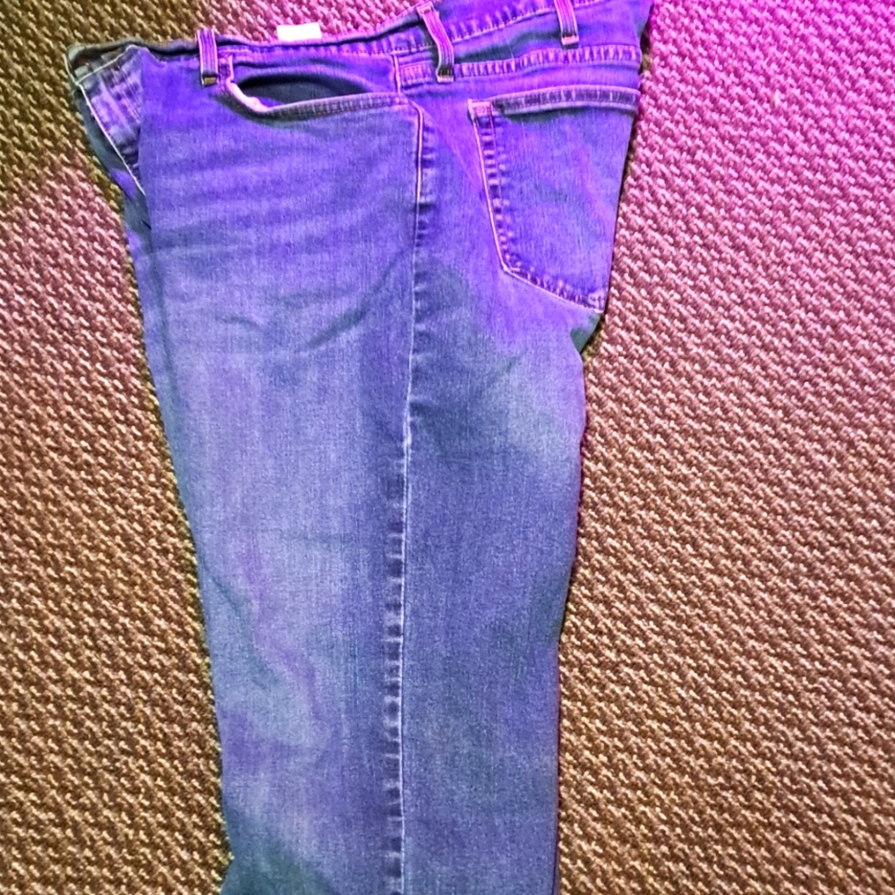 Blue jeans " by george" walmart. They were my sons he out grew.